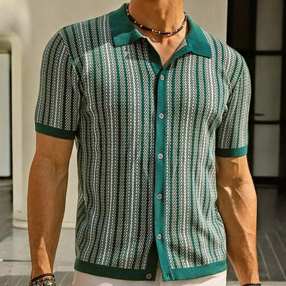 Men's Cotton Button-Down Shirt – detail view | Hensley London