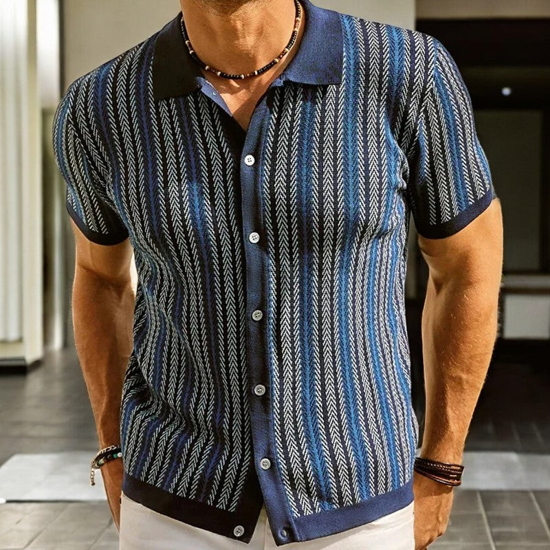 Men's Cotton Button-Down Shirt – on-model view | Hensley London