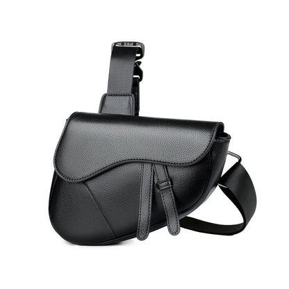 Women's Eco Leather Saddle Crossbody Bag – product view | Hensley London