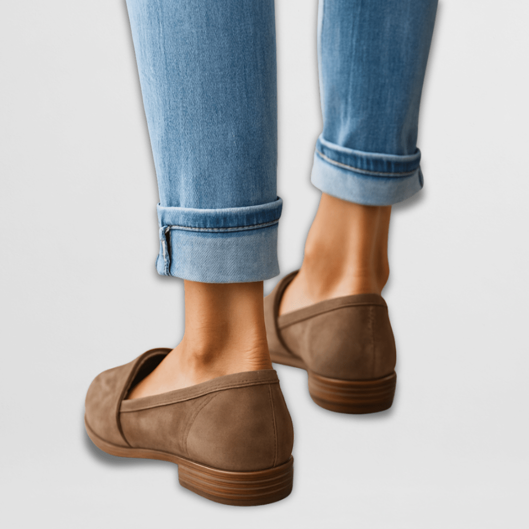 Women's Loafers Beige Soft Suede Casual Comfort - Image 6