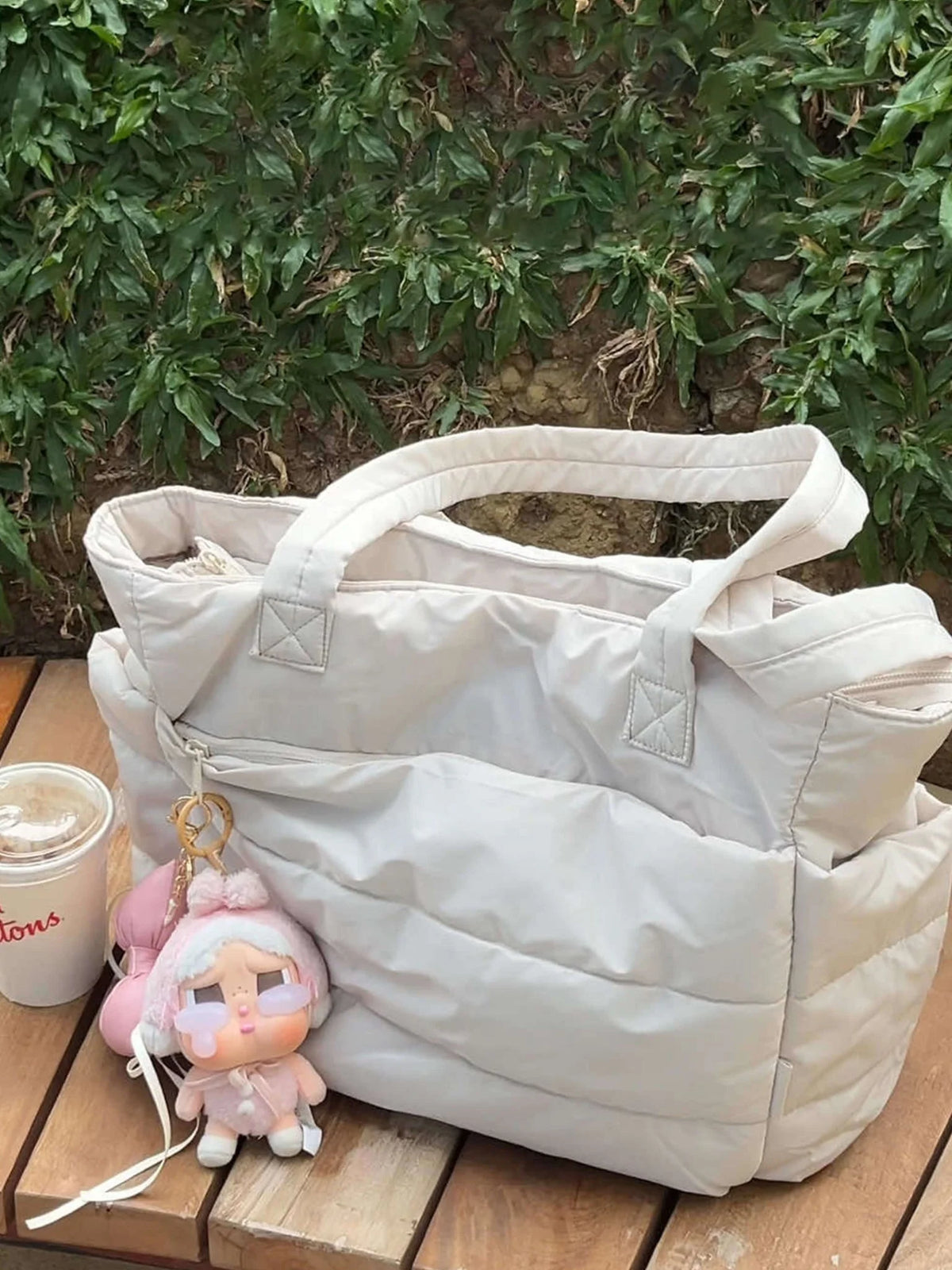 Women's Quilted Puffer Tote Bag – product view 3