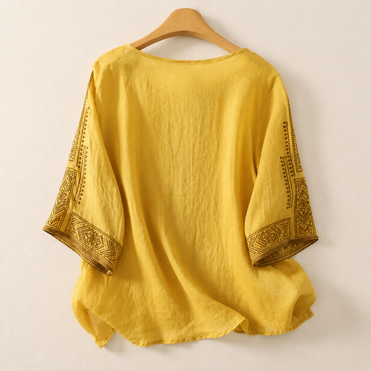 Women's Embroidered Linen Blouse