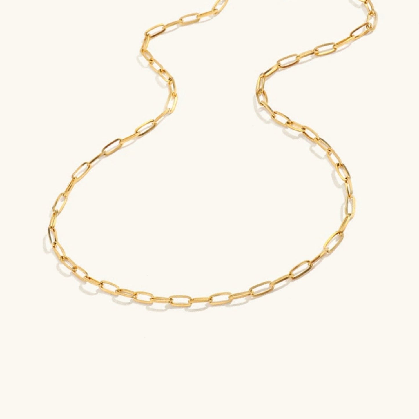 Amber Gold Chain Necklace for Women – Hypoallergenic Stainless Steel-Plated 14k Gold, 16-19 Inches 0