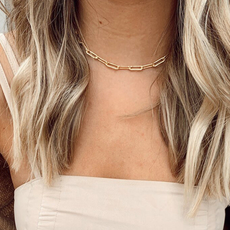 Amber Gold Chain Necklace for Women – Hypoallergenic Stainless Steel-Plated 14k Gold, 16-19 Inches 3