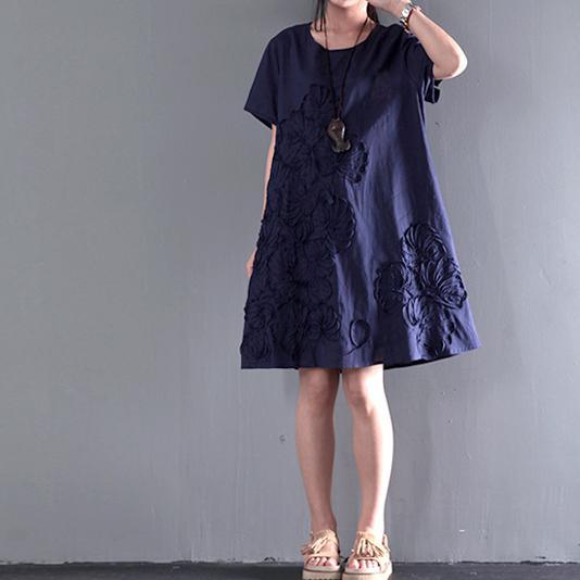 Aqua Sundress | Linen, Plus Size - Image 3