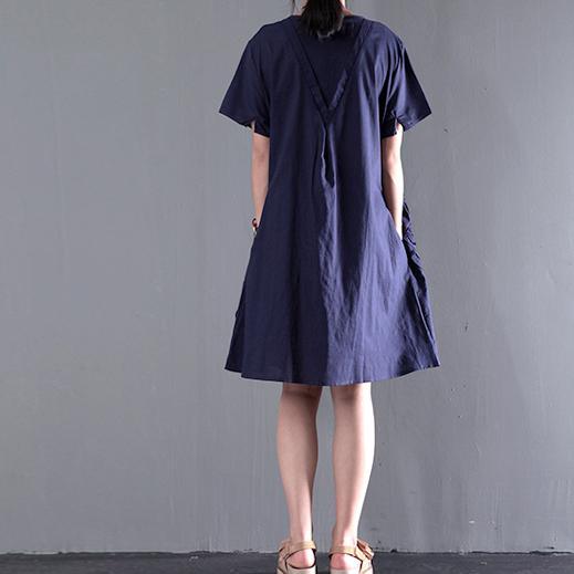 Aqua Sundress | Linen, Plus Size - Image 4