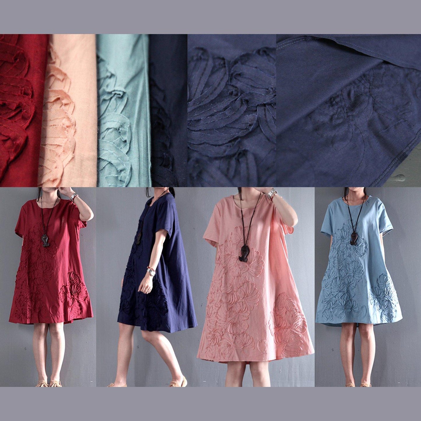 Aqua Sundress | Linen, Plus Size - Image 5