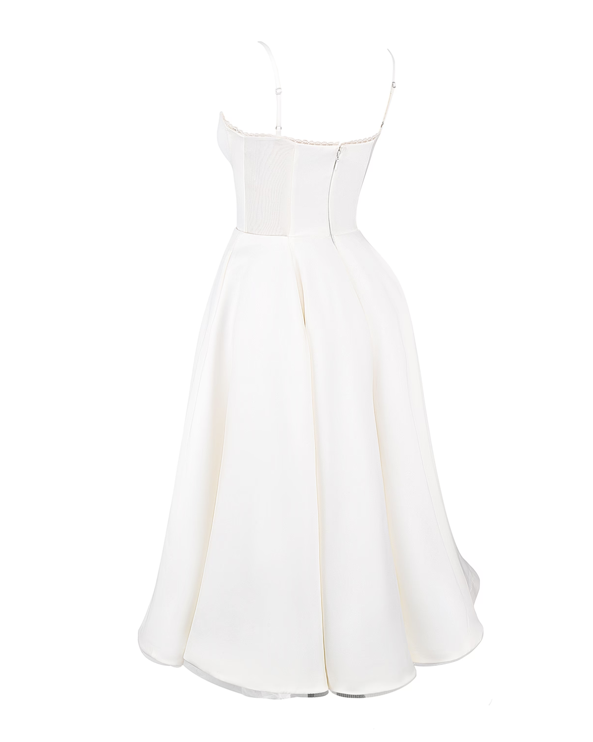 Women's Cocktail Dress Pink Satin Corset Midi - 7
