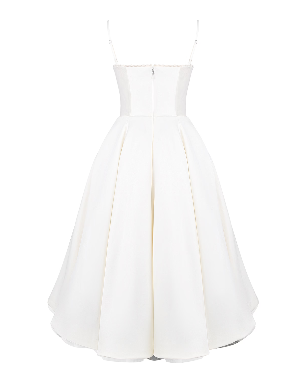 Women's Cocktail Dress Pink Satin Corset Midi - 8