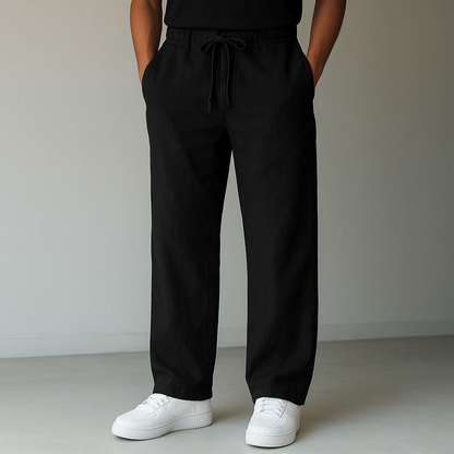 Men's Linen Drawstring Pants – Lightweight Breathable Fit