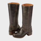 Women's Cowboy Boots Brown Leather Classic Western Style - 1