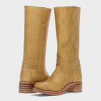 Women's Cowboy Boots Brown Leather Classic Western Style - 4