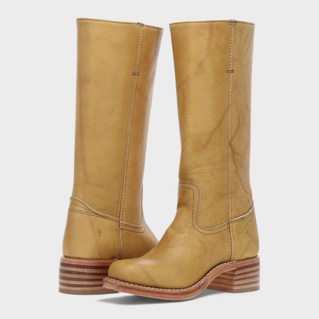 Women's Cowboy Boots Brown Leather Classic Western Style - 4