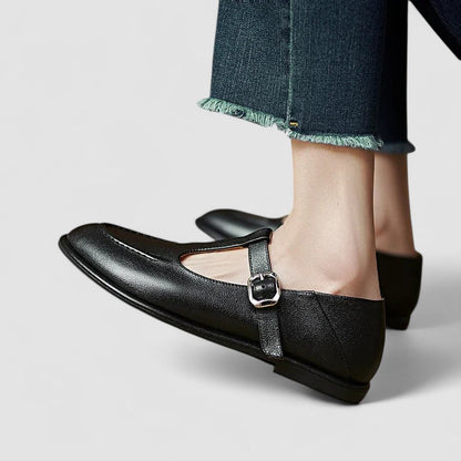 Women's Mary Jane Shoes Black Orthopaedic Low Heel Synthetic - Image 3