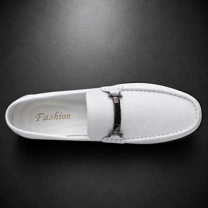 Men's Horsebit Faux Leather Loafers - sole view | Hensley London