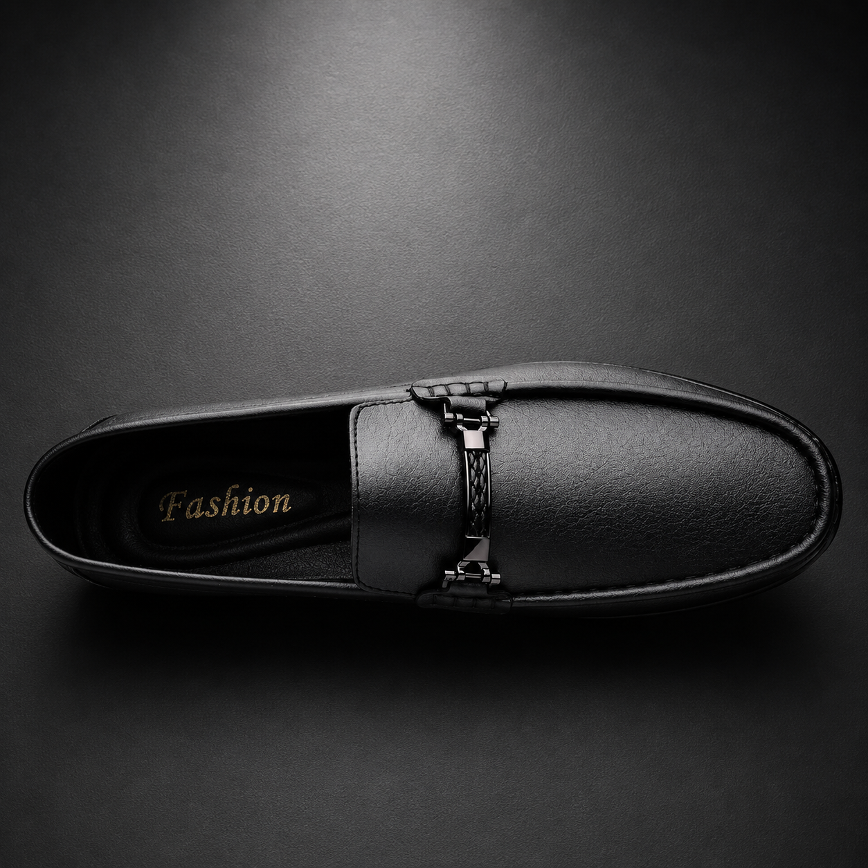Men's Horsebit Faux Leather Loafers - detail view | Hensley London