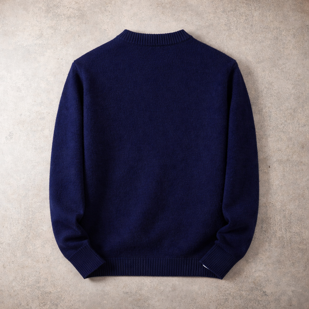 Men's Cashmere Crew-Neck Jumper – product view | Hensley London