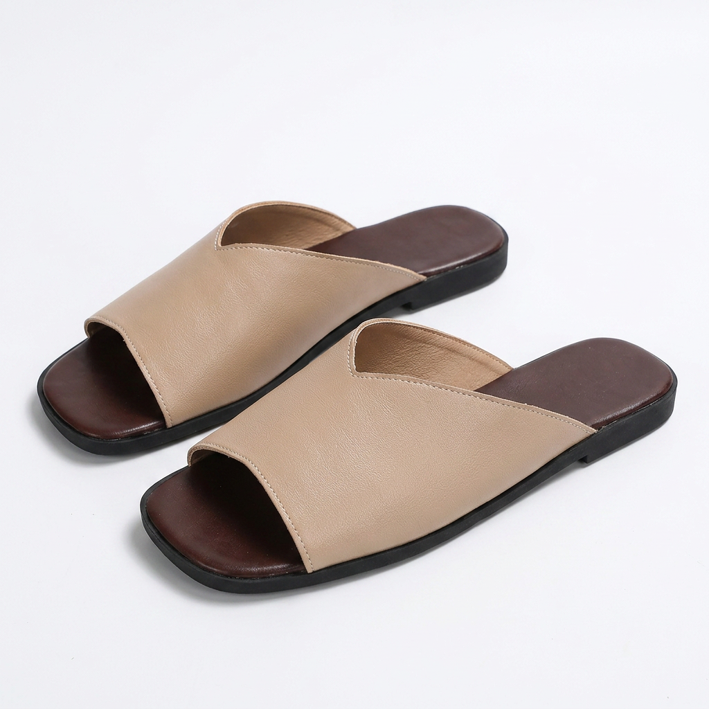 Women's Faux Leather Pointed-Toe Flats - color options view | Hensley London