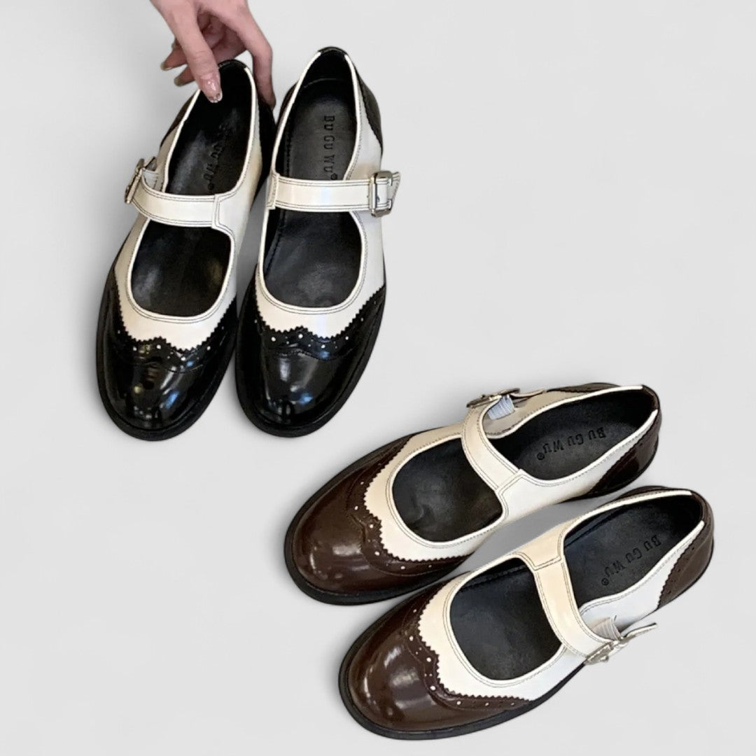 Women's Mary Jane Shoes Black Orthopaedic Synthetic with Cushioned Insole - 6