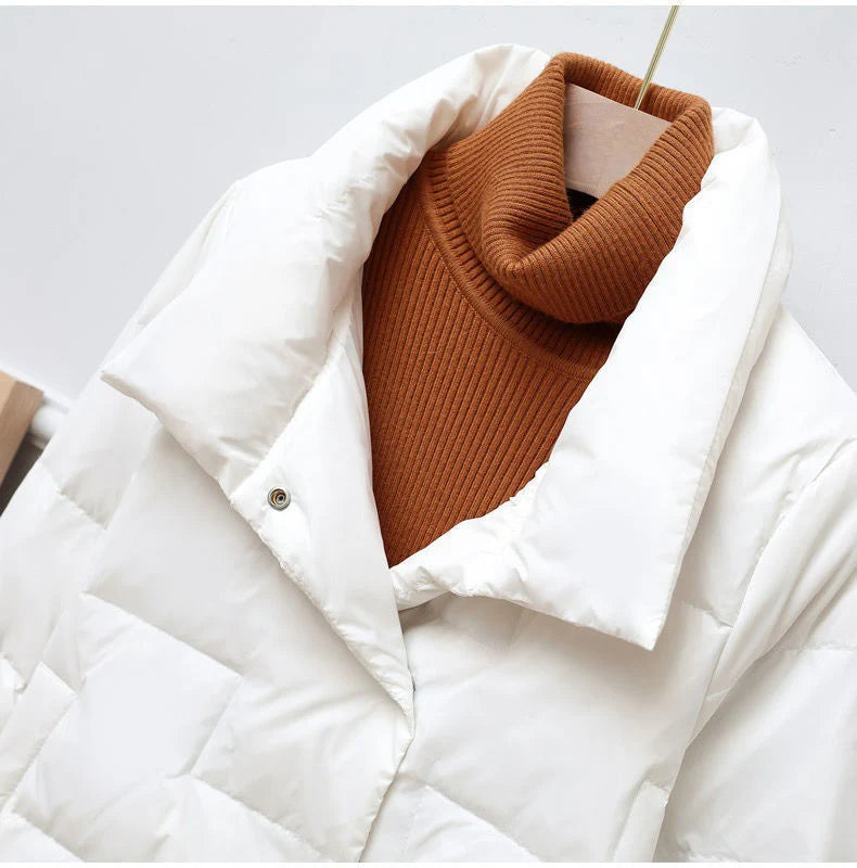Women's Quilted Cotton-Fill Puffer Jacket – additional product view | Hensley London
