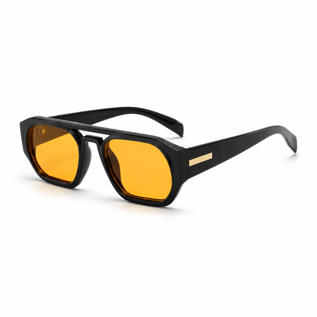 Women's Acetate Geometric Sunglasses – side view | Hensley London