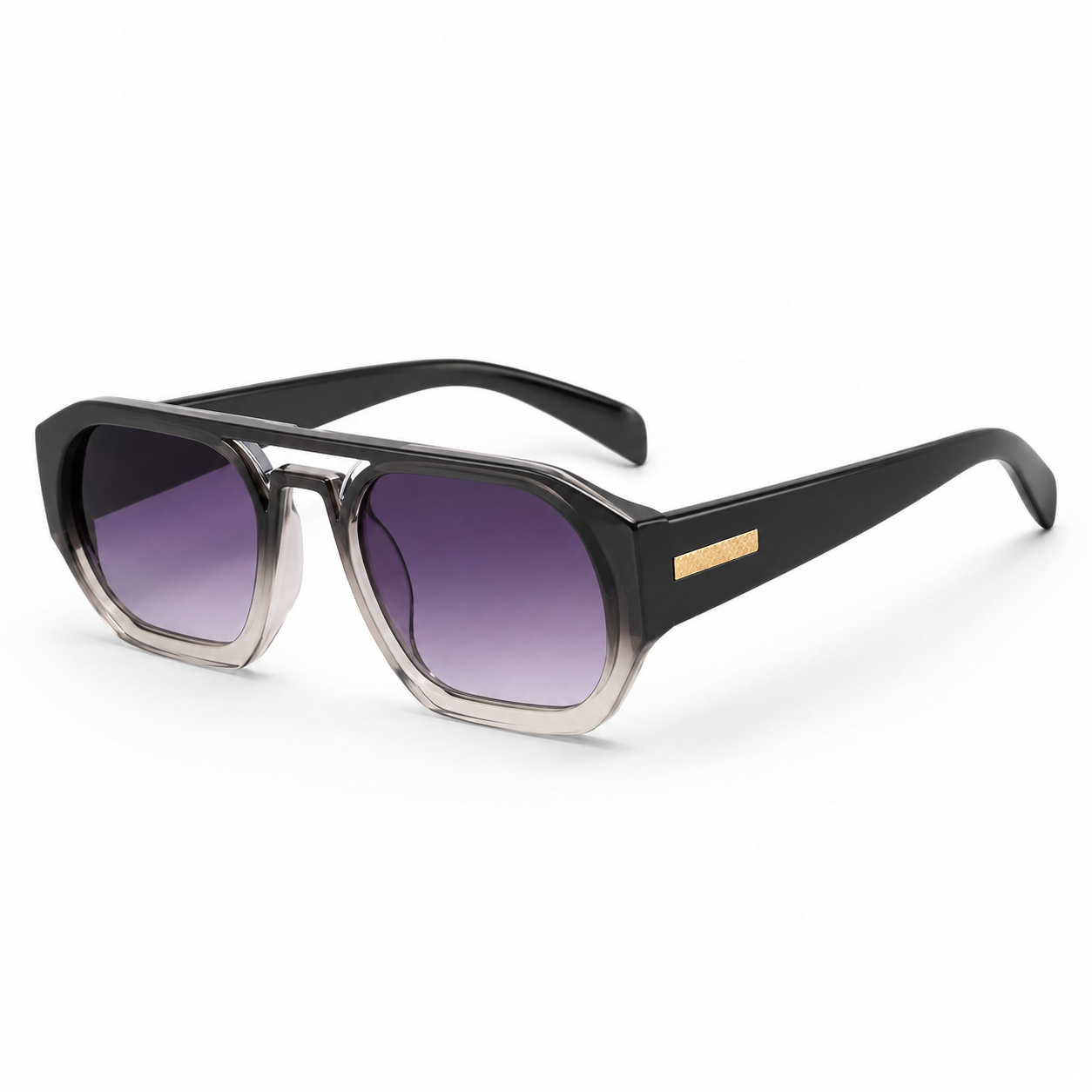 Women's Acetate Geometric Sunglasses – close-up detail | Hensley London