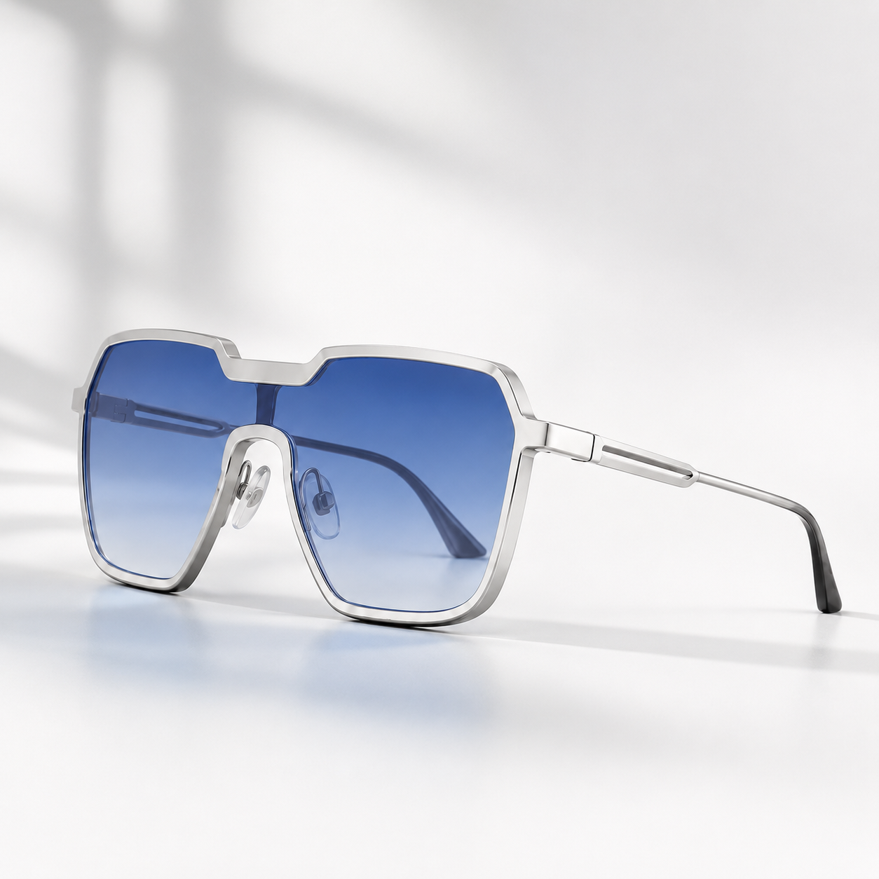 Women's Metal Oversized Square Sunglasses – side view | Hensley London
