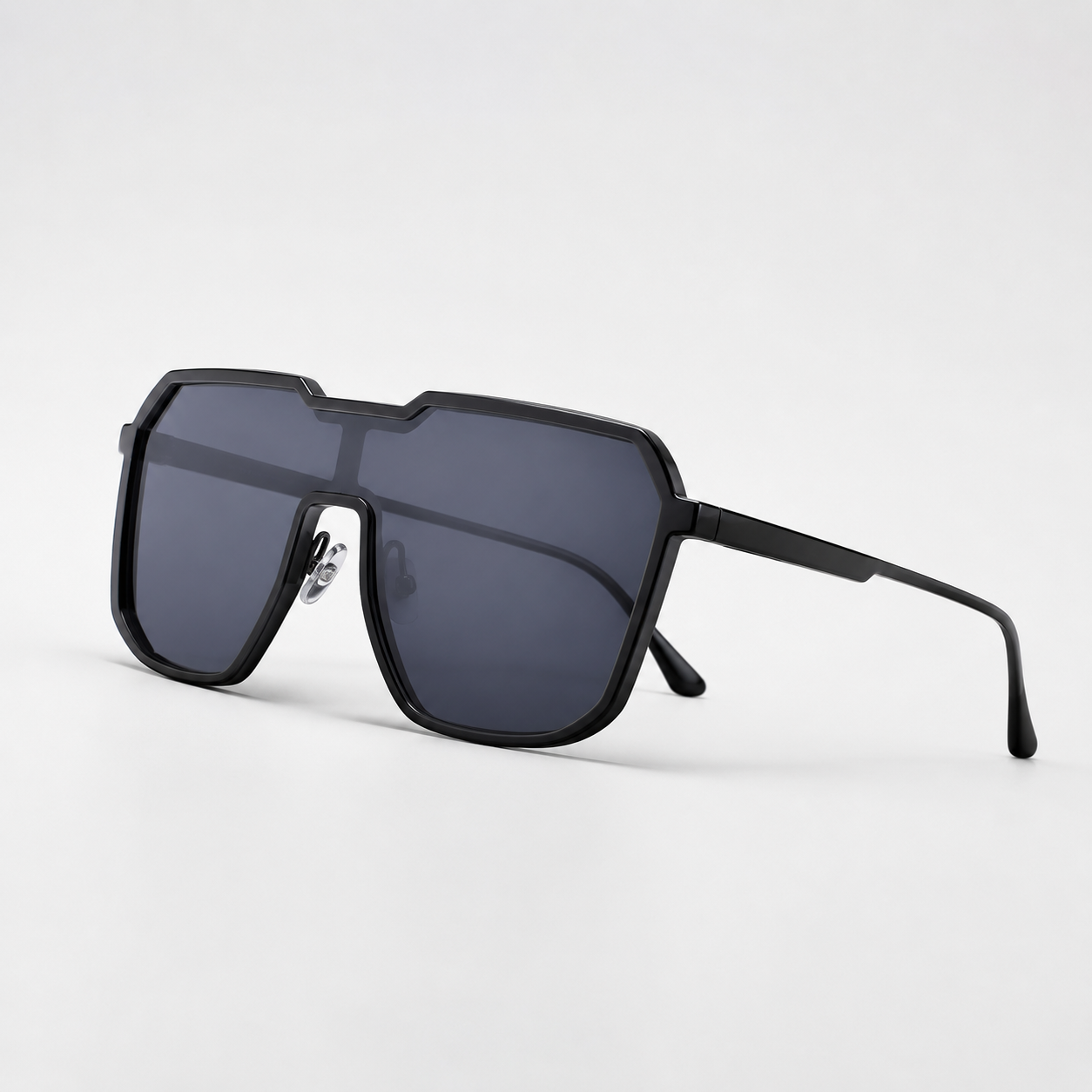 Women's Metal Oversized Square Sunglasses – close-up detail | Hensley London