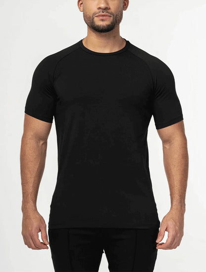 Men's Stretch Cotton Crew-Neck T-Shirt 3-Pack – product view | Hensley London