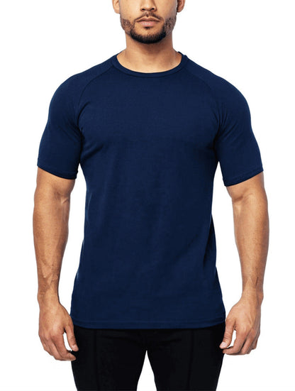 Men's Stretch Cotton Crew-Neck T-Shirt 3-Pack – product view | Hensley London