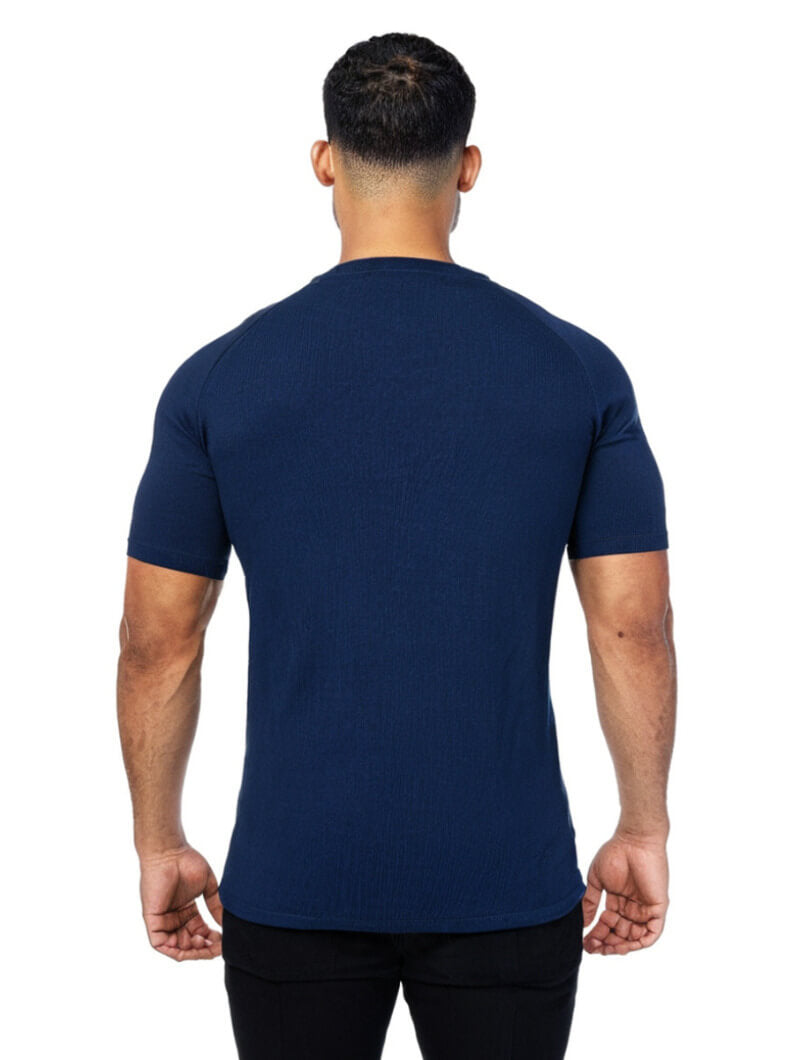 Men's Stretch Cotton Crew-Neck T-Shirt 3-Pack – product view | Hensley London