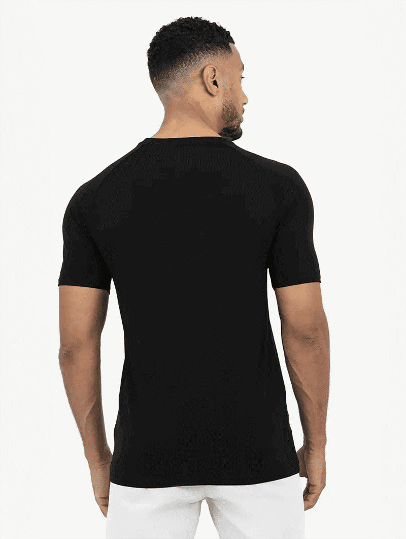 Men's Stretch Cotton Crew-Neck T-Shirt 3-Pack – product view | Hensley London