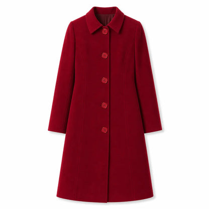Women's Longline Flared Overcoat – product view 1 | Hensley London