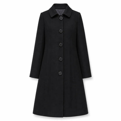 Women's Longline Flared Overcoat – product view 5 | Hensley London