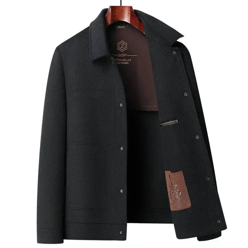 Men's Collared Button-Front Jacket – product view | Hensley London