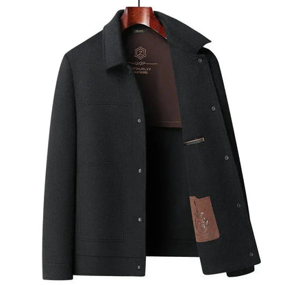 Men's Collared Button-Front Jacket – product view | Hensley London