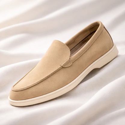 Men's Lustrous Suede Slip-On Loafers – colour option | Hensley London