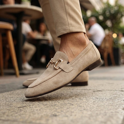 Men's Genuine Leather Loafers – front view | Hensley London