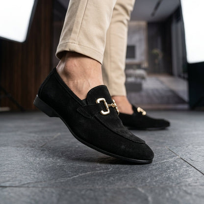 Men's Genuine Leather Loafers – side view | Hensley London