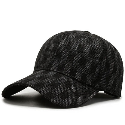 Women's Adjustable Cotton Baseball Cap in Gray – front view | Hensley London