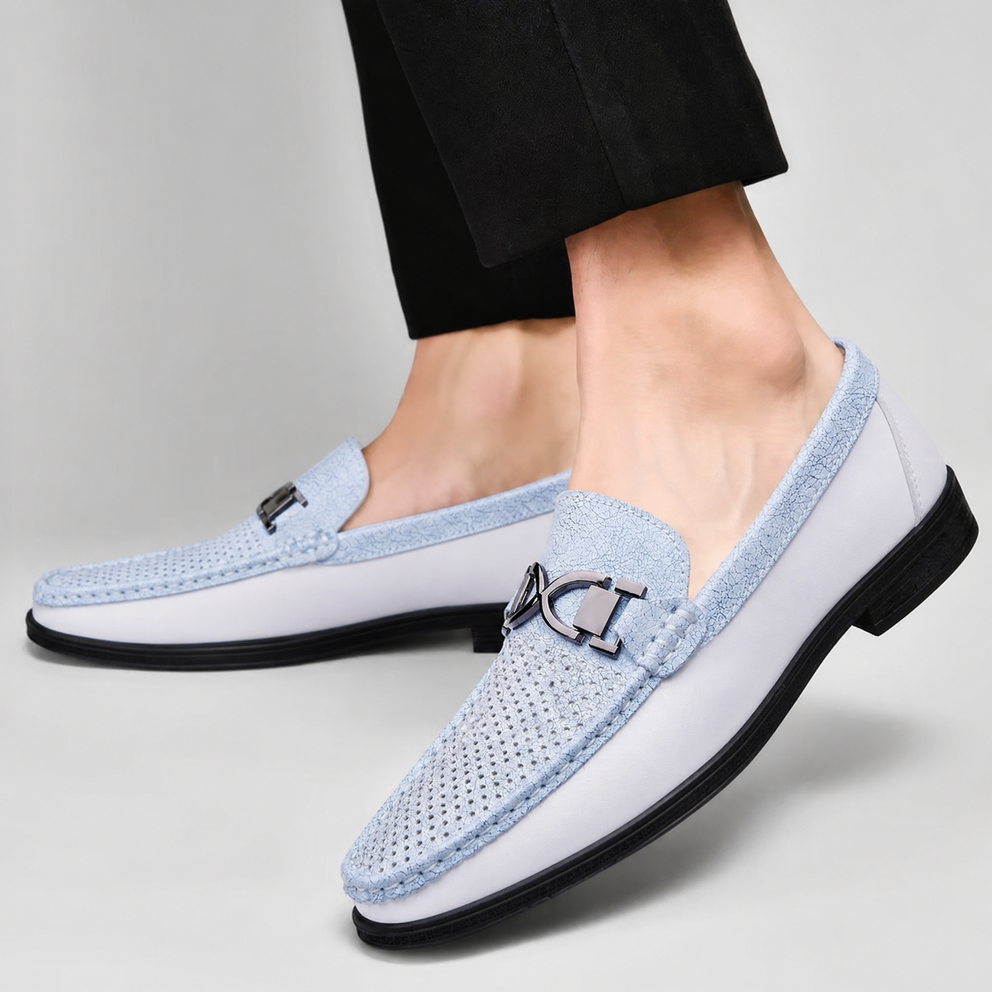 Men's Genuine Italian Leather Loafers – product view | Hensley London