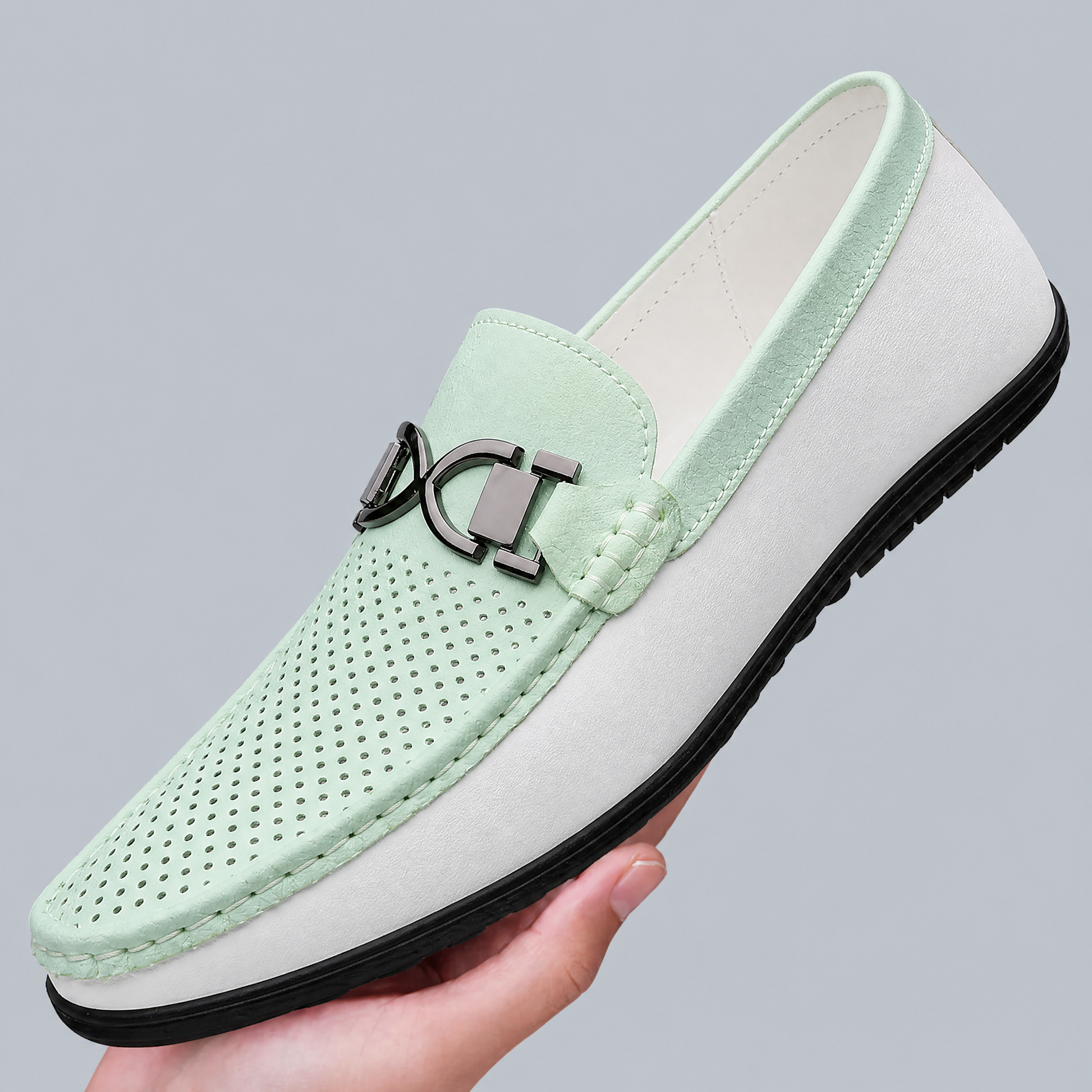 Men's Genuine Italian Leather Loafers – product view | Hensley London
