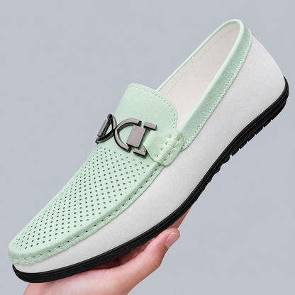 Men's Genuine Italian Leather Loafers – product view | Hensley London