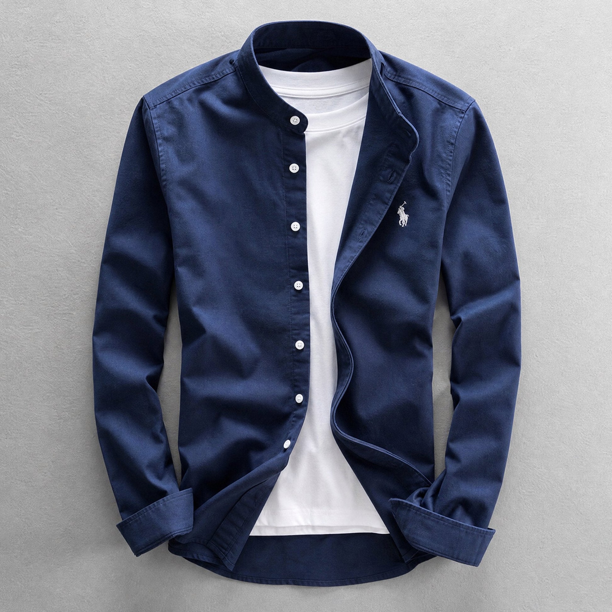 Men's Cotton-Linen Oxford Shirt – main product view | Hensley London