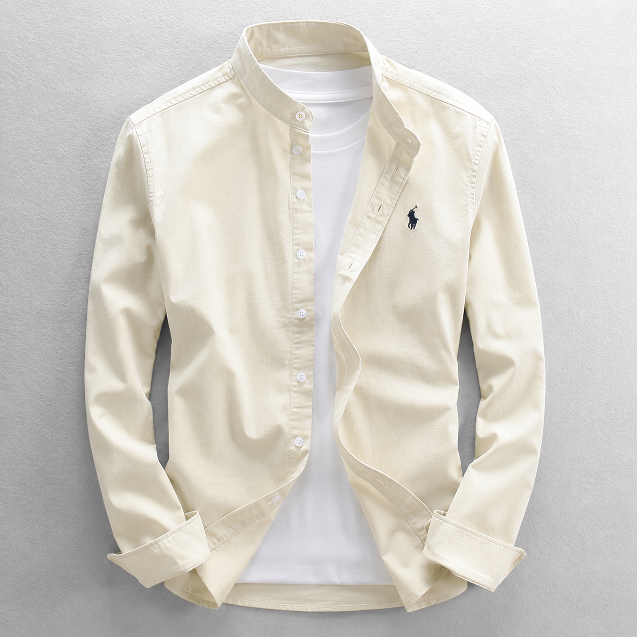 Men's Cotton-Linen Oxford Shirt – detail view | Hensley London