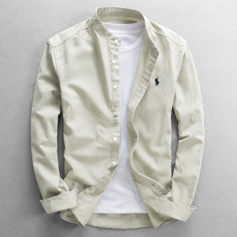 Men's Cotton-Linen Oxford Shirt – color options view | Hensley London