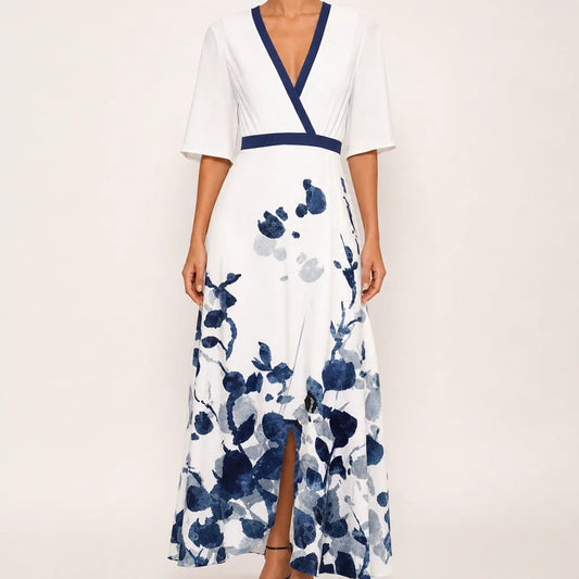 Women's Floral Wrap Maxi Dress – product view 1 | Hensley London