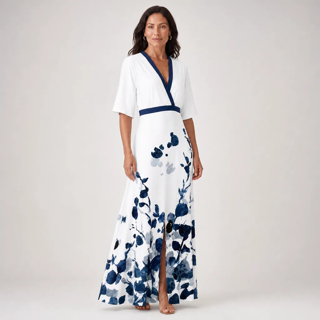 Women's Floral Wrap Maxi Dress – product view 2 | Hensley London