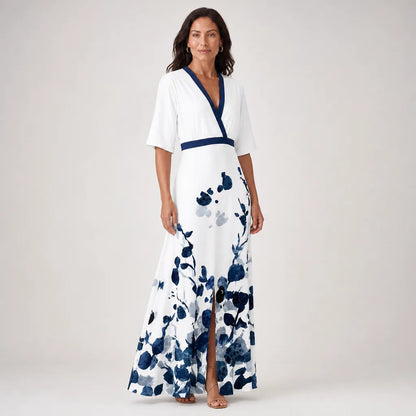 Women's Floral Wrap Maxi Dress – product view 2 | Hensley London