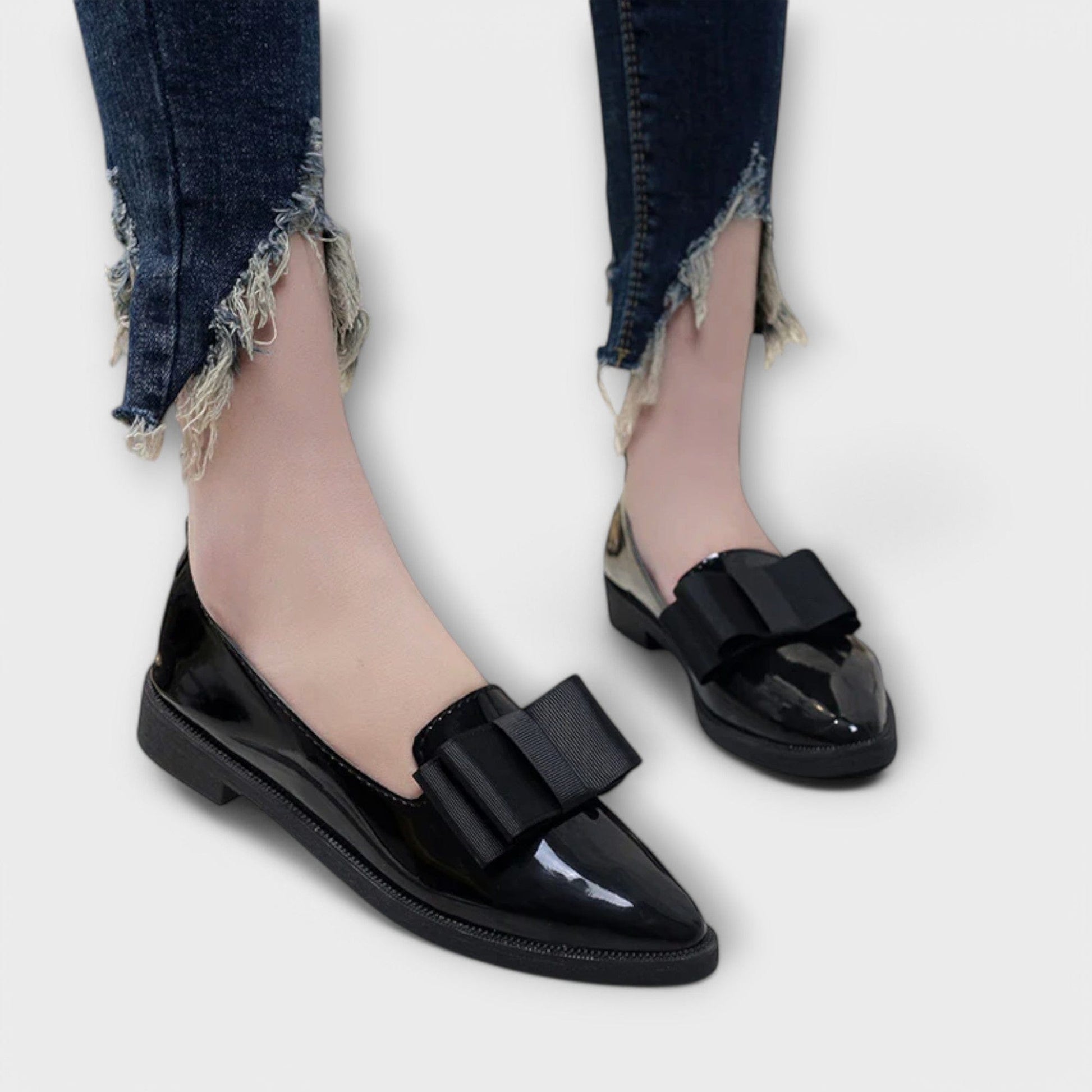 Women's Black Loafers Lightweight Comfortable Casual Shoes - Image 3